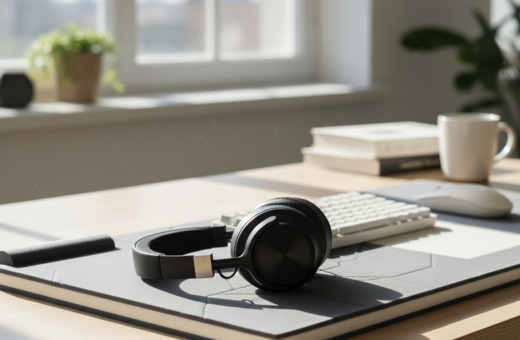 Headphones, Desk Pads, and Foam Layers That Help Create a Calm Workspace